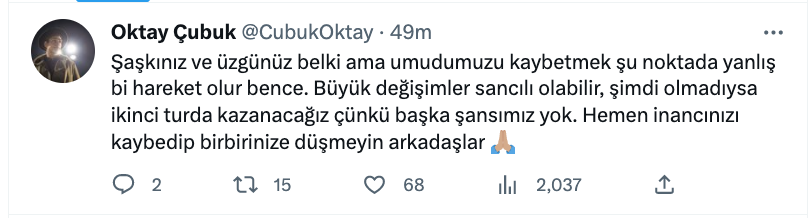 oktay cubuk tan dikkat ceken secim aciklamasi